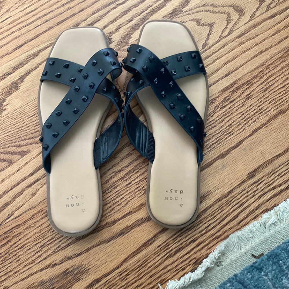Black studded sandals